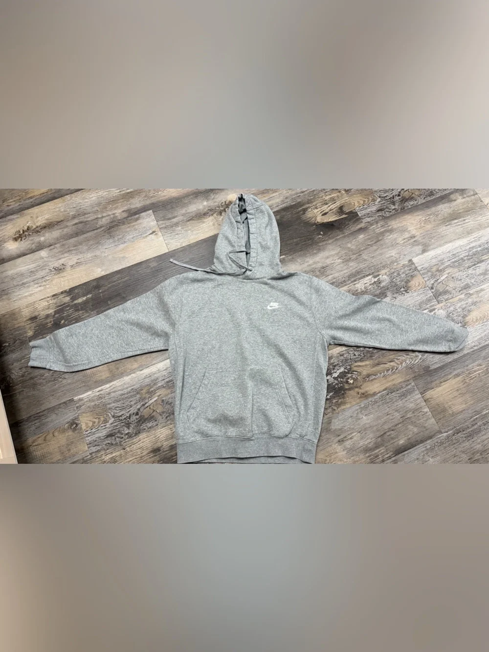 Nike Gray Pullover Hoodie with Small Swoosh